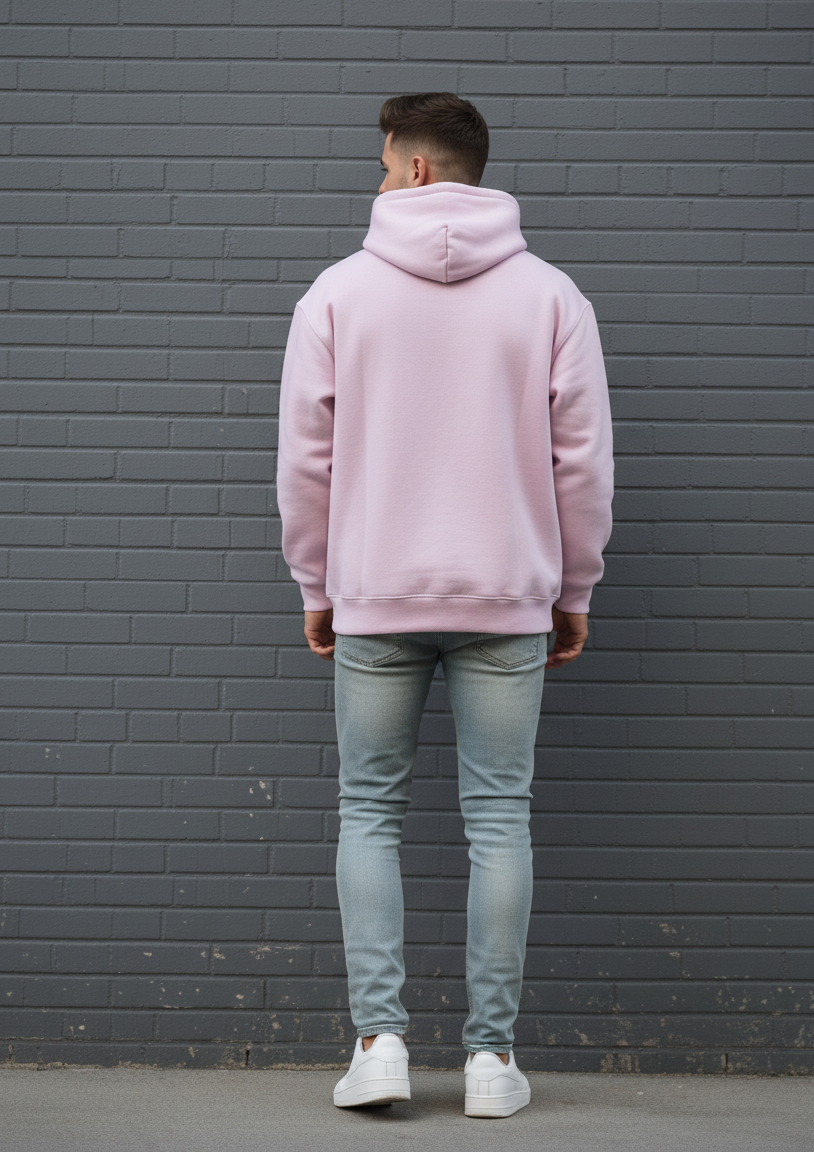 MODRIP's Axiom Light BabyPink Oversized Unisex Hoodie