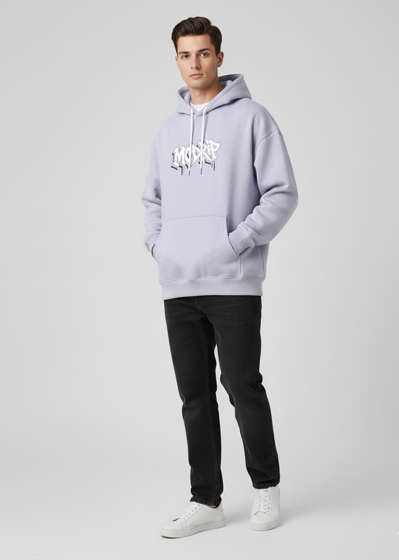 MODRIP's Axiom Lavender Oversized Unisex Hoodie