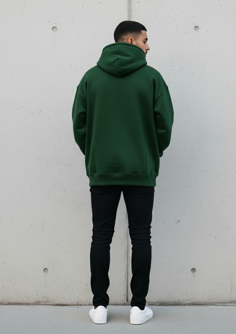 MODRIP's Axiom BottleGreen Oversized Unisex Hoodie