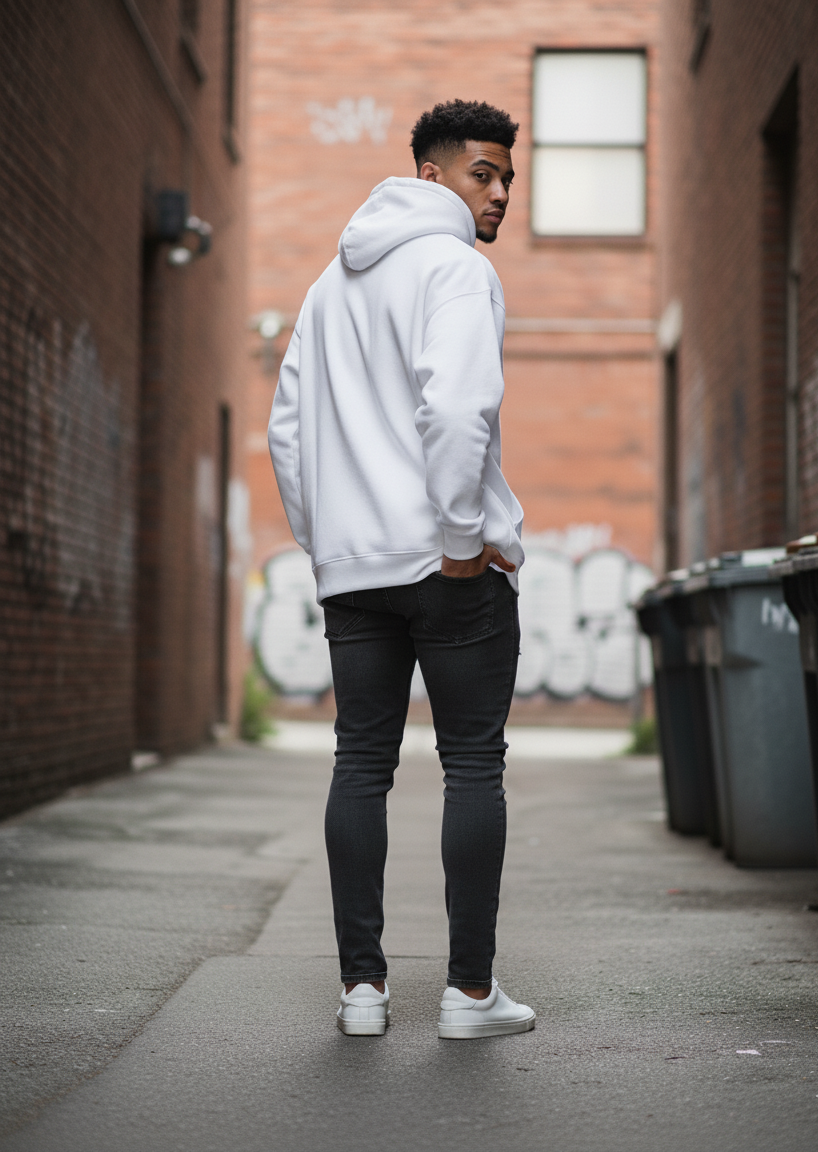MODRIP's Axiom White Oversized Unisex Hoodie