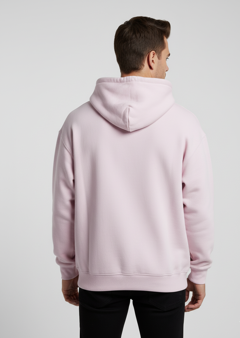 MODRIP's Light Baby Pink Oversized Unisex Hoodie