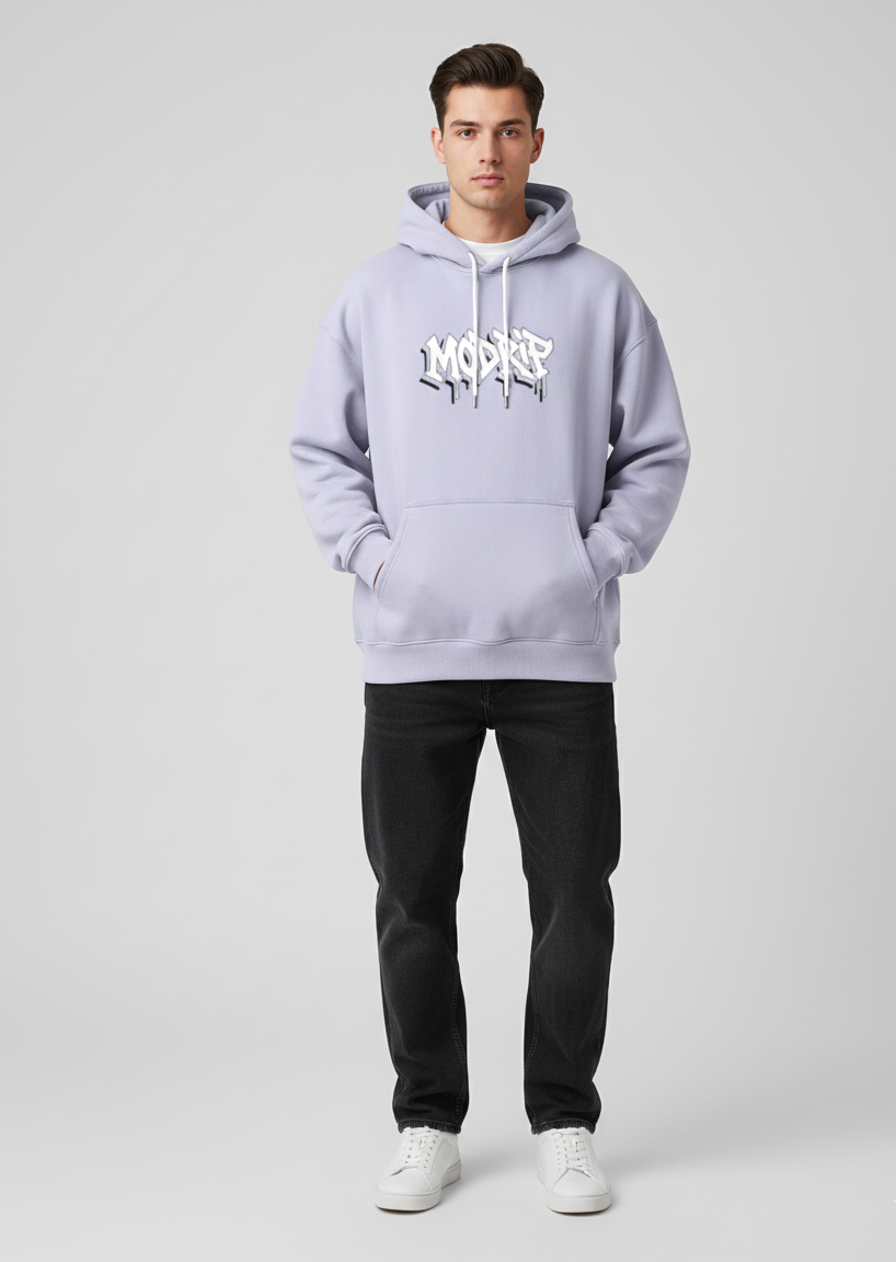 MODRIP's Axiom Lavender Oversized Unisex Hoodie